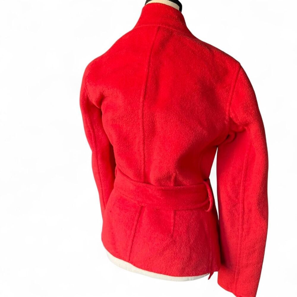 etcetera Women's Red wool belted coat, size 2/small - Picture 5 of 8
